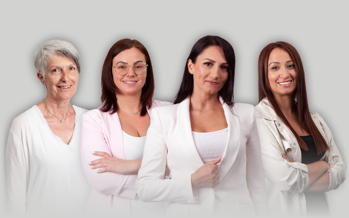 photo de Christine Pochon, Christel Imbastaro, Etleva Crivelli et Gamra Mahdaoui, formatrices Crésus